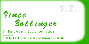 vince bollinger business card